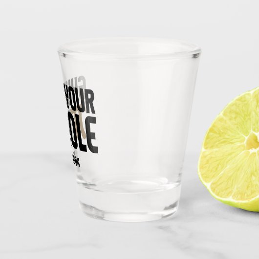Verre A Shot Nom personnalisé "Trou à secteurs" (Droite)