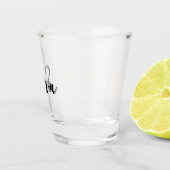 Verre A Shot Nom Script Vintage Rayure Rose (Droite)