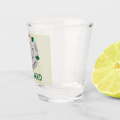 Verre A Shot Nom, Yorkshire Quilled Rose blanche, (Droite)