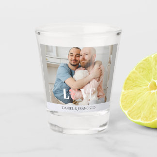 Verre A Shot Noms de photos personnalisés & Dates Mariage