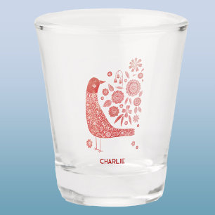 Verre A Shot Nordique Bird Personnalisé