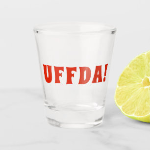 Verre A Shot Norvégiens de "Uffda" d'amusement en Amérique