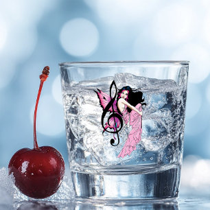 Verre A Shot Note de Musique Fantaisie Fée Rose Bleu Fantastiqu