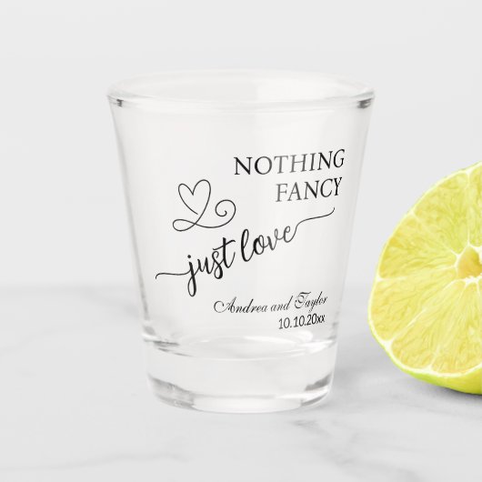 Verre A Shot Nothing Fancy Just Love Elegant Wedding (Devant)