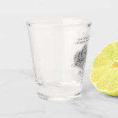 Verre A Shot Notre histoire d'amour Parties scintillant d'argen (Gauche)