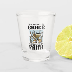 Verre A Shot Nourri par la Grâce, Soutenu par la Foi Design