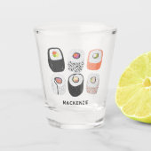 Verre A Shot Nourriture japonaise d'art de Sushi Fun personnali (Devant)