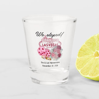 Verre A Shot NOUS NOUS SOMMES ENFUIS ! Annonce de mariage sur l