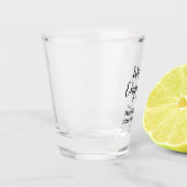 Verre A Shot Nous sommes fiancés nom date calligraphiestylée (Gauche)
