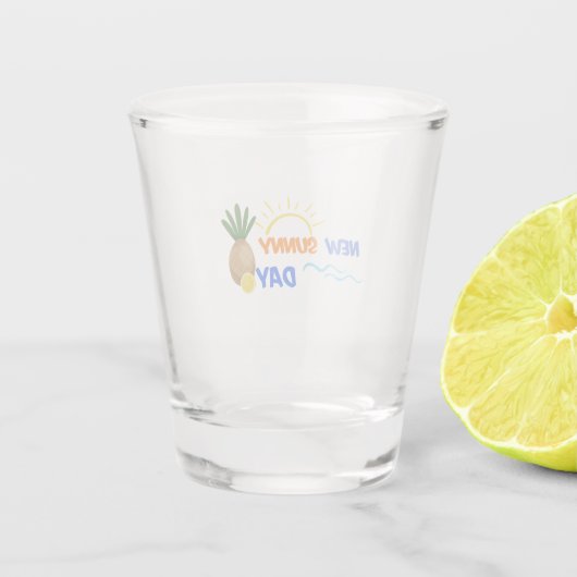 Verre A Shot Nouvelle journée ensoleillée vibes d'été plage de (Dos)