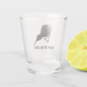 Verre A Shot Nouvelle-Zélande & Kiwi Bird Sillhouette / Aotearo (Dos)