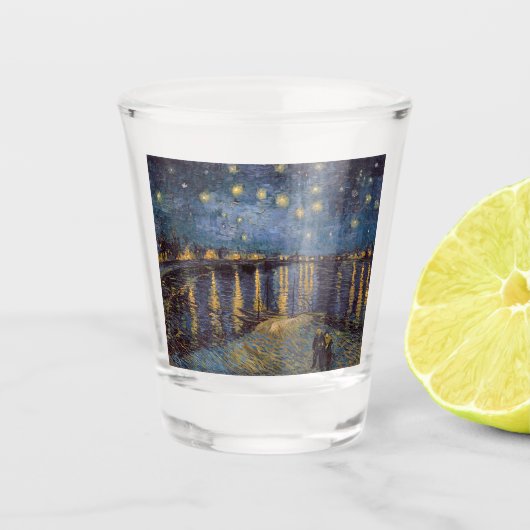 Verre A Shot Nuit étoilée sur le Rhône par Vincent Van Gogh (Devant)