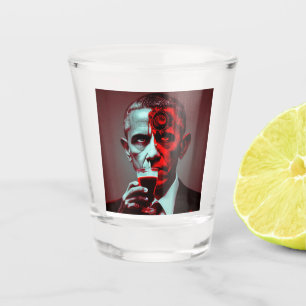 Verre A Shot Obama, satanique, boit le sang de l'Amérique