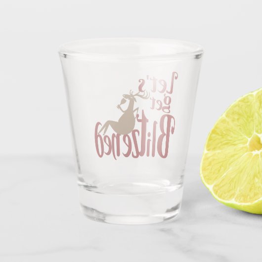 Verre A Shot obtenons noël rennes buvards (Dos)