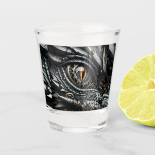 Verre A Shot Œil de dragon Steampunk en gros plan, art personna
