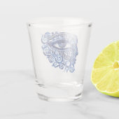 Verre A Shot Oeil mal grec Abstrait avec clé grecque (Dos)