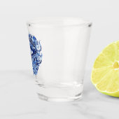 Verre A Shot Oeil mal grec Abstrait avec clé grecque (Droite)