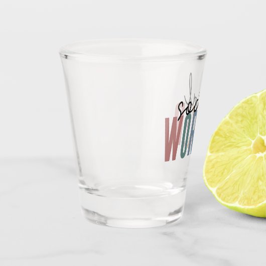 Verre A Shot Offres d'appréciation aux travailleurs sociaux (Gauche)