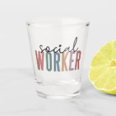 Verre A Shot Offres d'appréciation aux travailleurs sociaux (Devant)