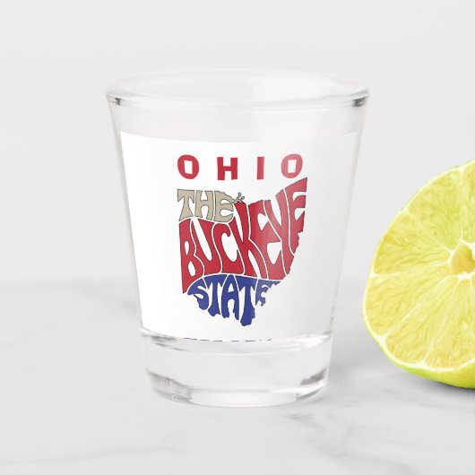 Verre A Shot Ohio surnom Word Art (Devant)