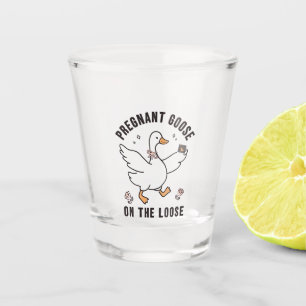 Verre A Shot Oie enceinte sur l'oiseau de Grossesse Perdue Oie