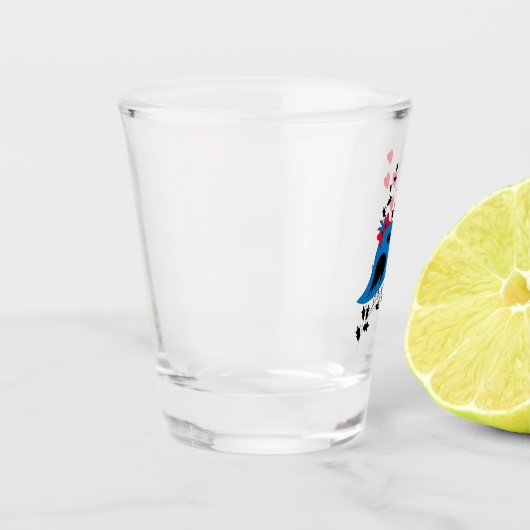 Verre A Shot Oiseau bleu (Gauche)