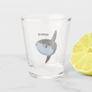 Verre A Shot Oiseau de mer mola mola mignonne caricature