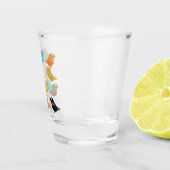 Verre A Shot Oiseaux Abstraits funky au milieu du siècle modern (Droite)