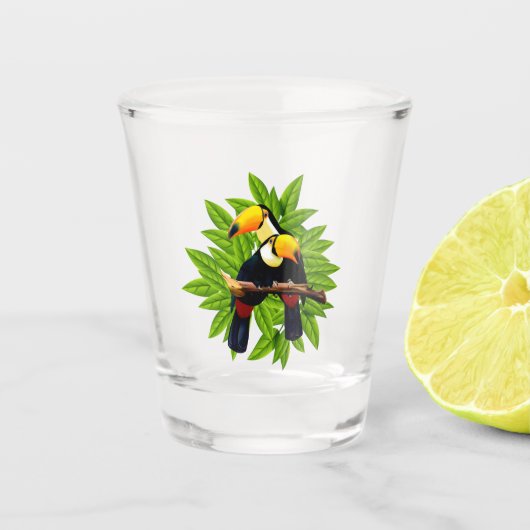 Verre A Shot Oiseaux exotiques (Devant)