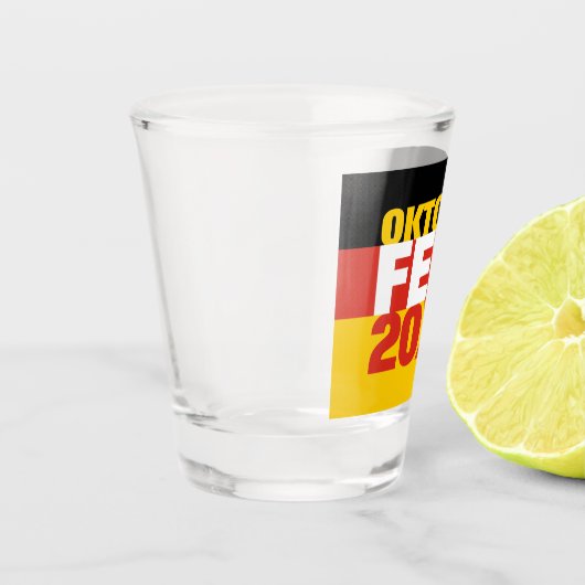 Verre A Shot Oktoberfest Octoberfest drapeau allemand (Gauche)