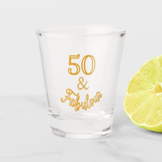 Verre A Shot Or 50 et fabuleux (Devant)