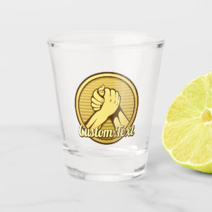 Verre A Shot Or pauvre