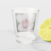 Verre A Shot Orchidée Blanche I Belle Fleur Tropicale (Dos)