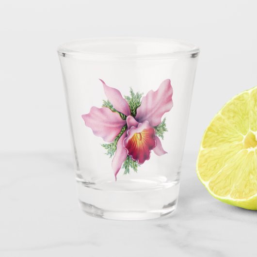 Verre A Shot Orchidée rose (Devant)