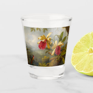 Verre A Shot Orchidées et colibri Heade