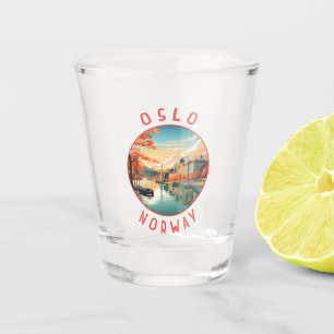 Verre A Shot Oslo Norvège Cercle en détresse rétrograde