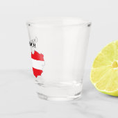 Verre A Shot Österreich Autriche Carte du drapeau autrichien (Droite)