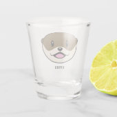 Verre A Shot Otter souriant mignon (Dos)