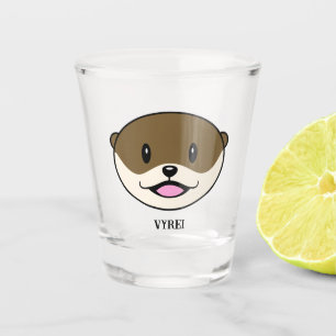 Verre A Shot Otter souriant mignon