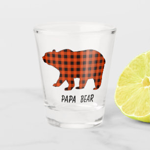 Verre A Shot Ours de papa de plaid de Buffalo