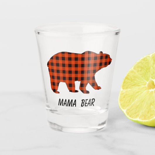 Verre A Shot Ours Mama Plaid Buffalo (Devant)