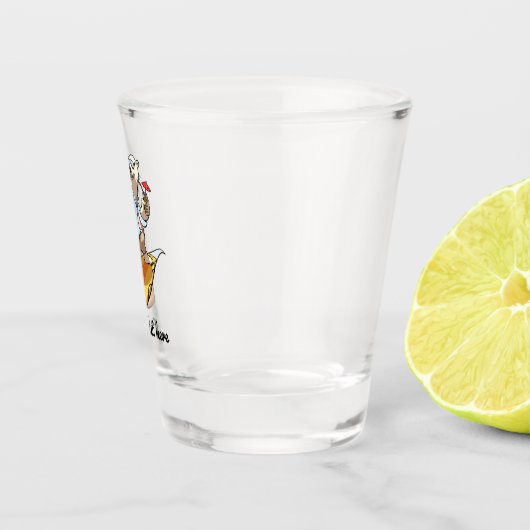Verre A Shot Ours polaire cool surf avec cocktail Dessin (Droite)