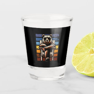 Verre A Shot Ours Rétro Cool en Lunettes de Soleil 70s 80s 90s