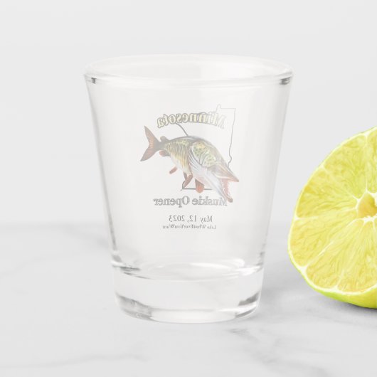 Verre A Shot Ouvrage personnalisé de mousseux du Minnesota (Dos)