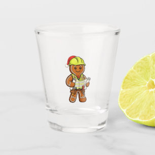 Verre A Shot Ouvrier de construction en pain d'épices Noël 2026