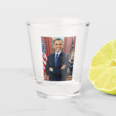 Verre A Shot Oval Office Portrait, Obama Barack Président des É (Devant)