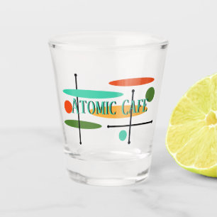 Verre A Shot Ovales et lignes rétro