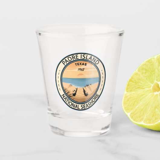 Verre A Shot Padre Island National Seashore Texas Badge (Devant)
