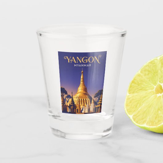 Verre A Shot Pagode Shwedagon Myanmar (Devant)