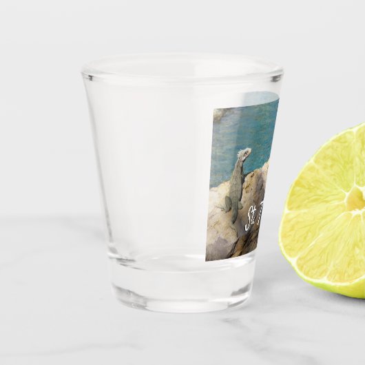 Verre A Shot Paire de Iguanas Photographie de la faune tropical (Gauche)